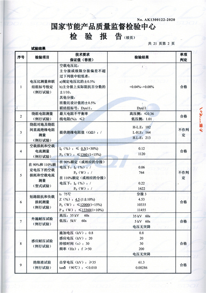 高低压试验报告-S11-1250常州常州常州油浸式变压器-2.jpg